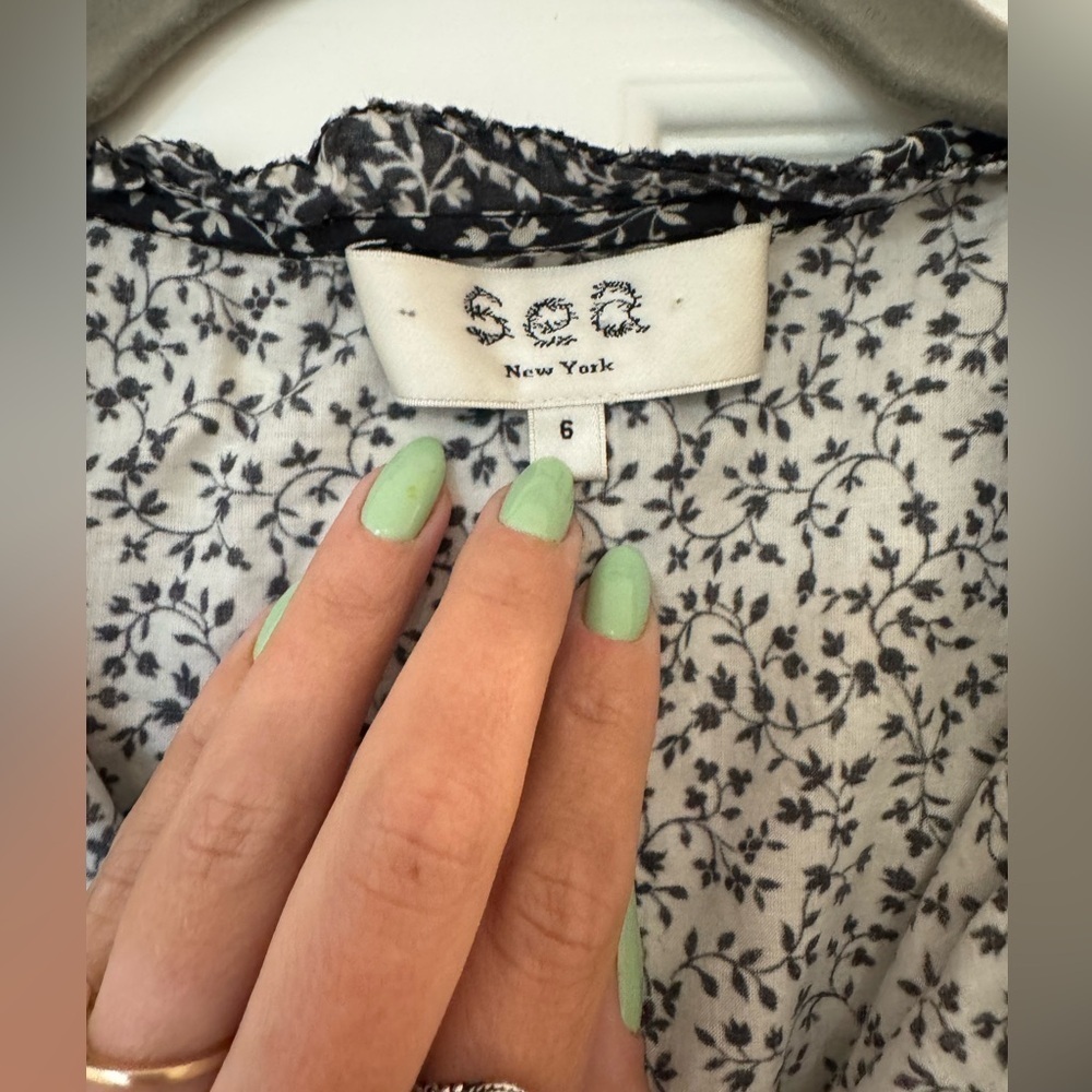 Sea New York Ruffle Rory Blue Beaded Dress - Picture 5 of 8